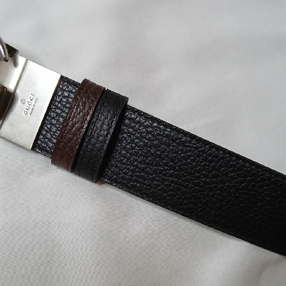 Gucci GG Maramont Reverseible Black/Brown Belt - Picture 3 of 5